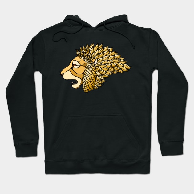 Assyrian Lion Hoodie by Hareguizer